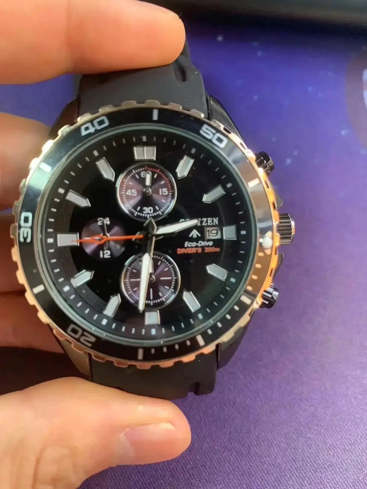 Citizen Luxury Silicone Sport Chronograph Watch For Men