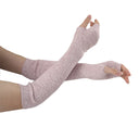 Long Fingerless Knit Arm Warmers