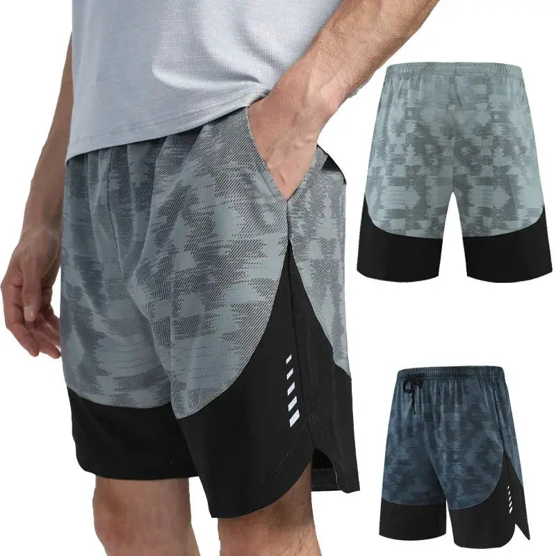 Men's Quick Dry Camouflage Workout Shorts For Summer Fitness