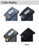 Straight Stretch Classic Blue Black Men's Jeans for Comfort