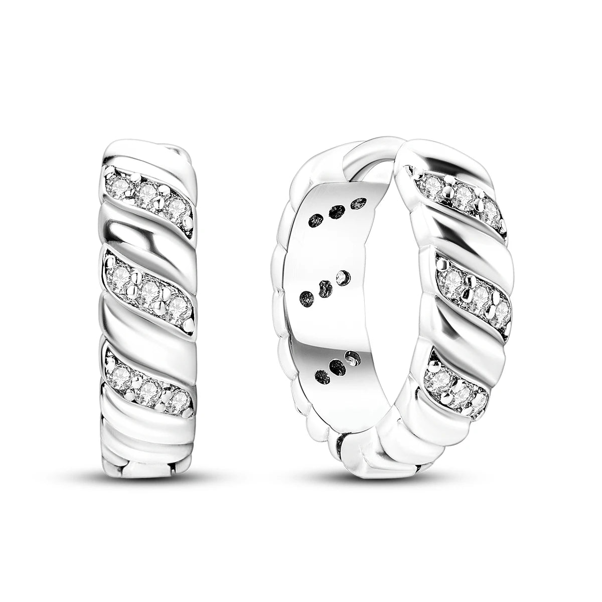 Silver Plated Hoop Earring Pendientes