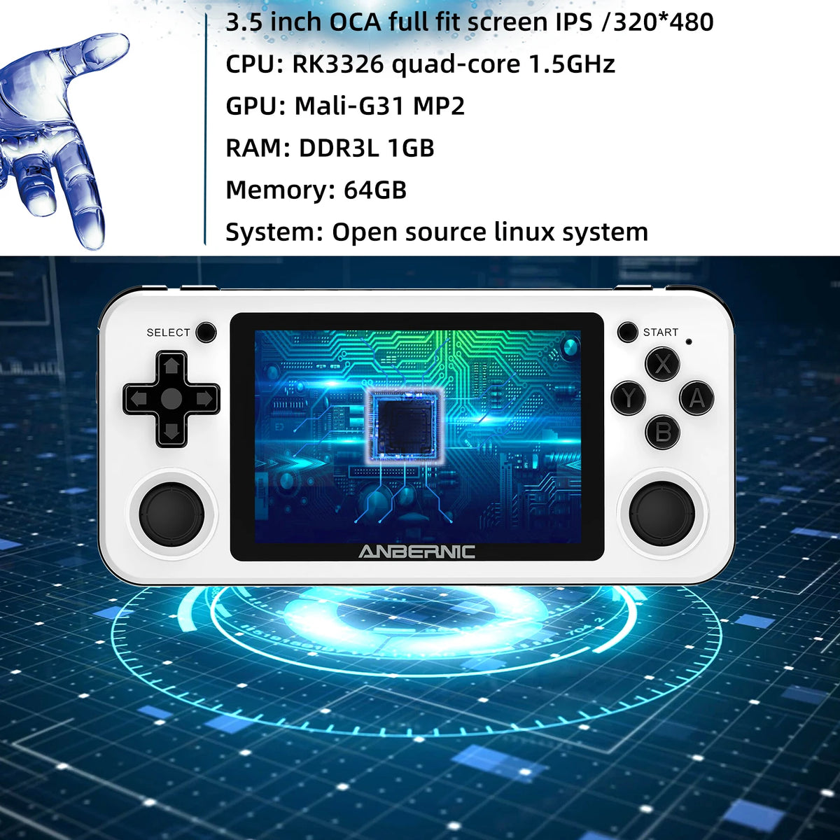 ANBERNIC Handheld Retro Game Console Inch IPS Screen TF Card — product view 2