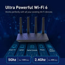 GL.iNet GL-AX1800 (Flint)  WiFi 6 Router Home Secure Router -Dual Band Gigabit Wireless Internet Router, 5 x 1G Ethernet Ports, Up to 120 Devices, OpenVpn&WireGuard
