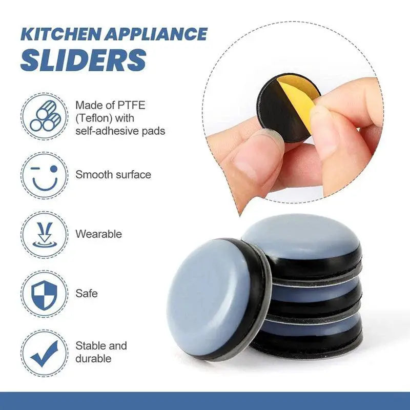 8 16 24 Pack Kitchen Appliance Sliders For Easy Movement
