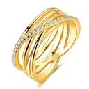 Sterling Silver Golden Ring Sparking