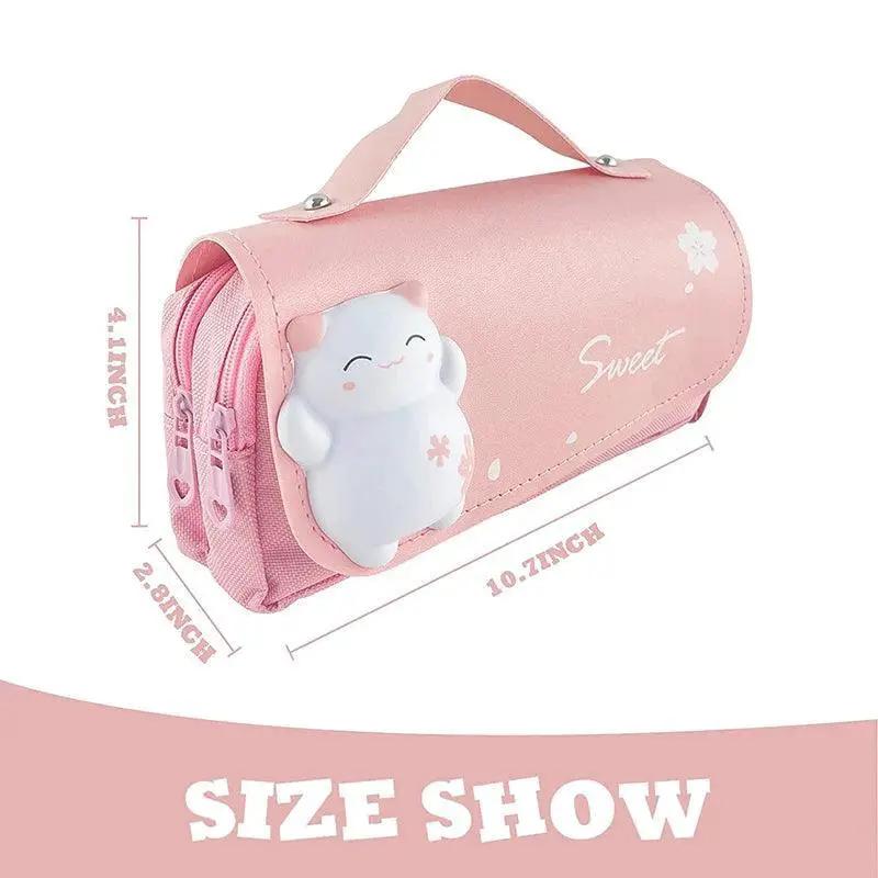 3D Pencil Case For Girls Decompression Pen Pouch Cute Design