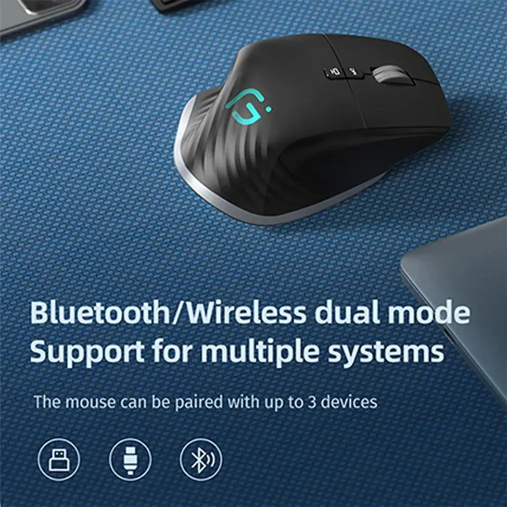 Wireless Bluetooth Mouse Seamless Multi Device Connectivity