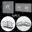 Clear Adhesive Shelf Hooks for Kitchen and Bathroom Storage