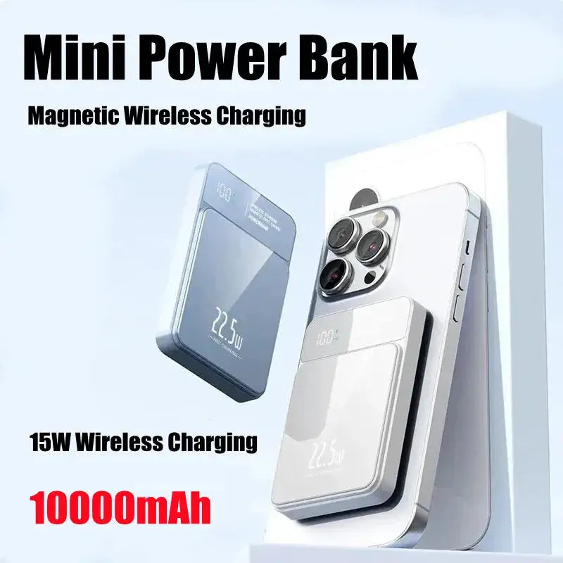 10000mAh Magnetic Power Bank 20W Wireless Powerbank Slim Portable Battery Charger for MagSafe iPhone 17 16 15 Samsung 24 23