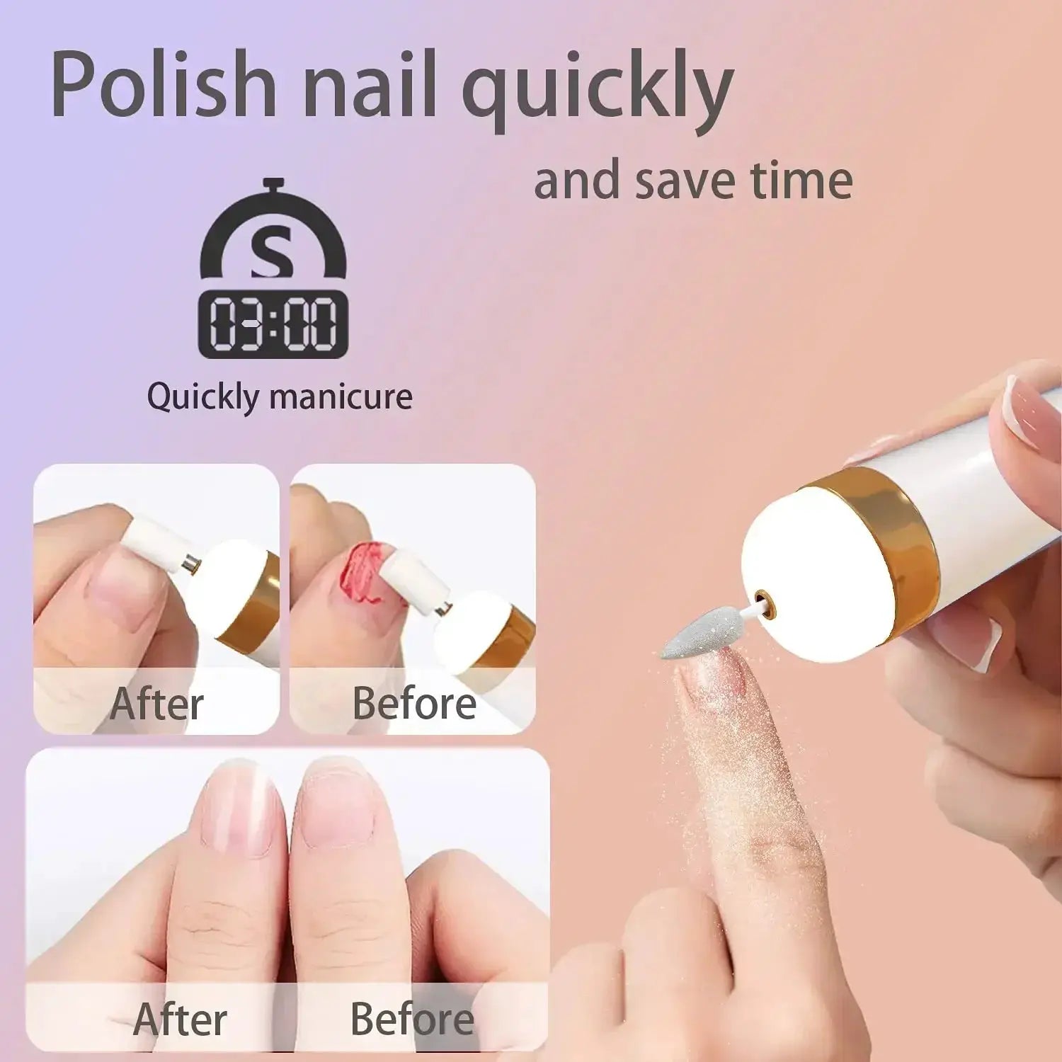 5 In 1 Electric Nail Polish Drill Machine With Light