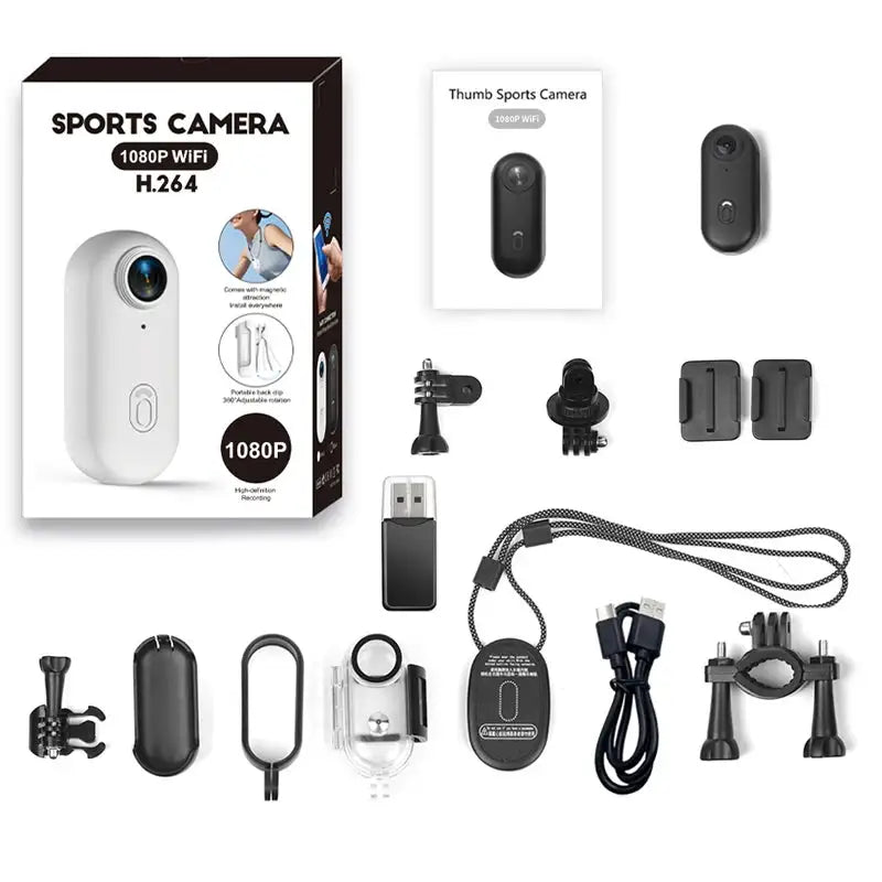 Wearable Camera - Magnetic Waterproof Wifi - 4k(black) With 128G TF Card product image