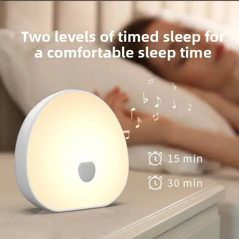 RGB Sleep White Noise Machine with Soothing Sound Touchable Rechargeable LED Night Light Relaxing Audio & Sleep Lamp for Baby