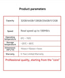 Memory Card 512GB 256GB 128GB 64GB 32GB U3 V30 4K