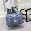 1pc Pink Blue Grey Travel Large Capacity Storage Bag Zipper Portable Sports Bag Versatile Gym Handbag