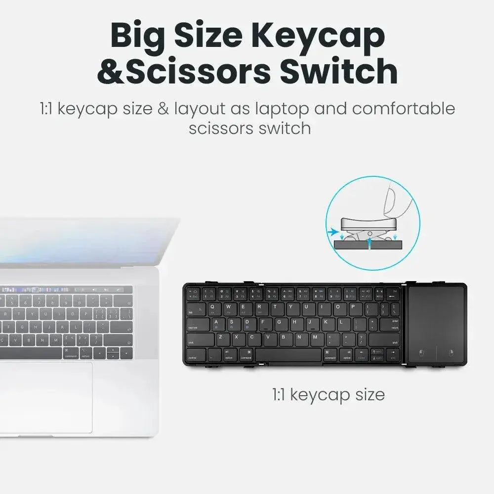 BOW Portable Bluetooth Keyboard Touchpad Wireless Freedom