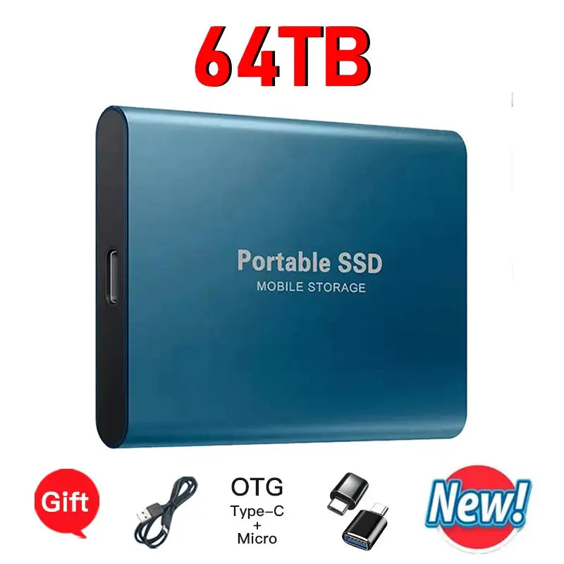 Brand Portable SSD 4TB High Speed External Hard Drive 1TB USB3.2 Type-C Hard Disk 16TB Mass Solid State Drive for Laptop/PC/MAC