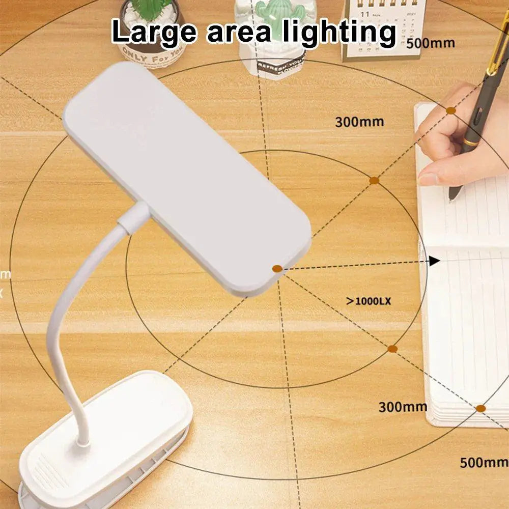 360 Degree Flexible Clip On Desk Study Lamp USB Rechargeable