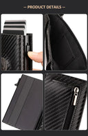 Men Smart Wallet AirTag Case With Credit Card Holder