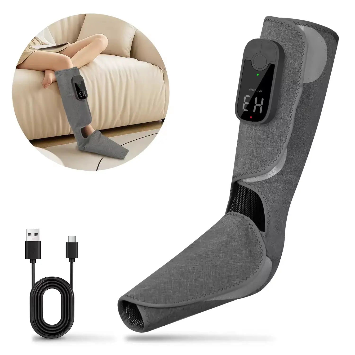 Wireless 360° Air Pressure Calf Massager Eletric 3 Mode Airbag Compresstion Leg Massage Foot Calf Muscle Relax Blood Circulation