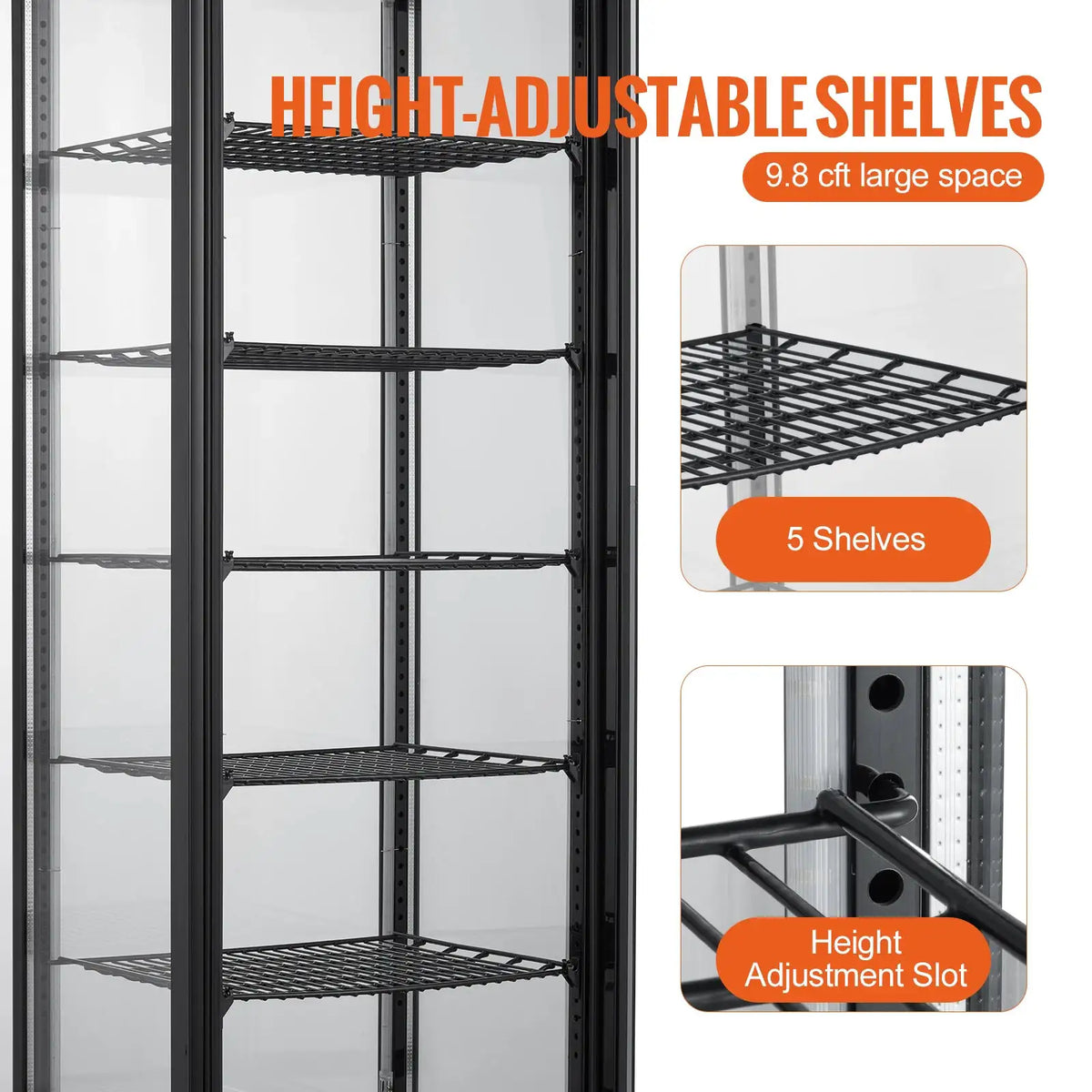 SucceBuy cft Refrigerated Display Case Large Commercial Pastry — product view 5