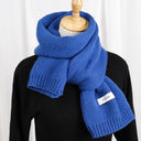 Women's Solid Color Wool Knitted Warm Thickened Scarf Gaiter