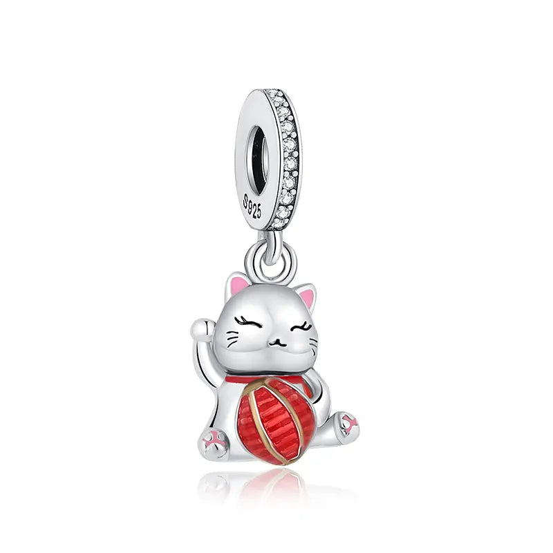 Sterling Silver Charm Maneki Neko