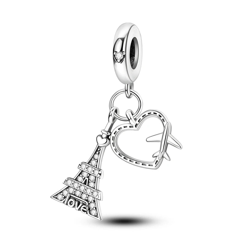 Sterling Silver Charm Bead Eiffel
