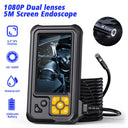 Dual Lens Industrial Endoscope Camera IPS Screen Waterproof Cable