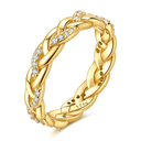 Sterling Silver Ring Gold Color
