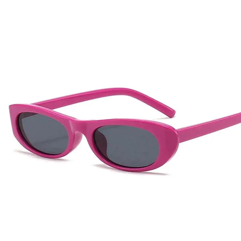 Trendy Womens Retro Oval Sunglasses Small Frame UV400