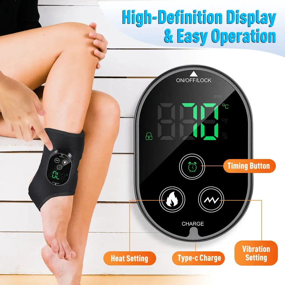3-in-1 Vibration Massager for Ankle, Wrist & Foot，Foot Massager Suitable for Giving Gifts to Elders and Parents During Festivals