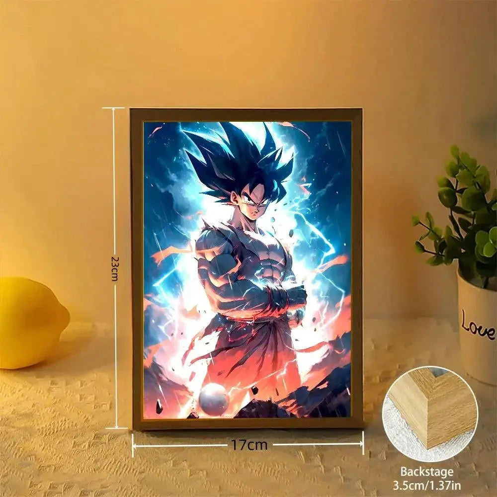 Dragon Ball Z Goku Vegeta Led Night Light Photo Frame