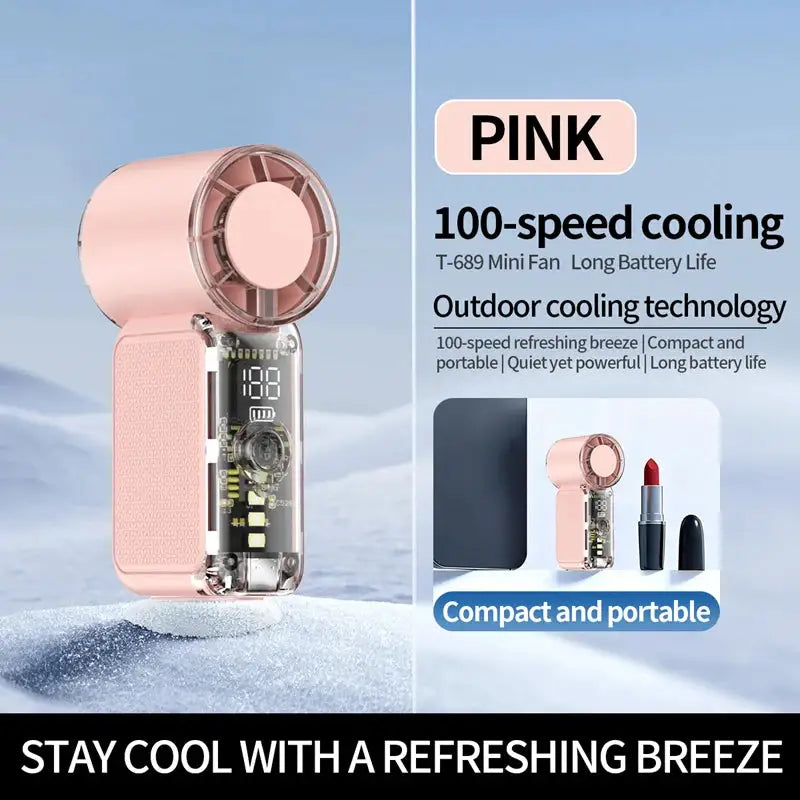 Mini Portable Handheld Fan Personal Pocket-Sized Digital Display — product view 10