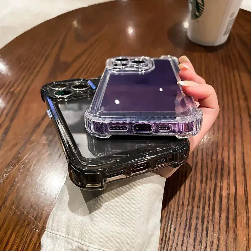 Luxury Shockproof Transparent Silicone Case for iPhone 15