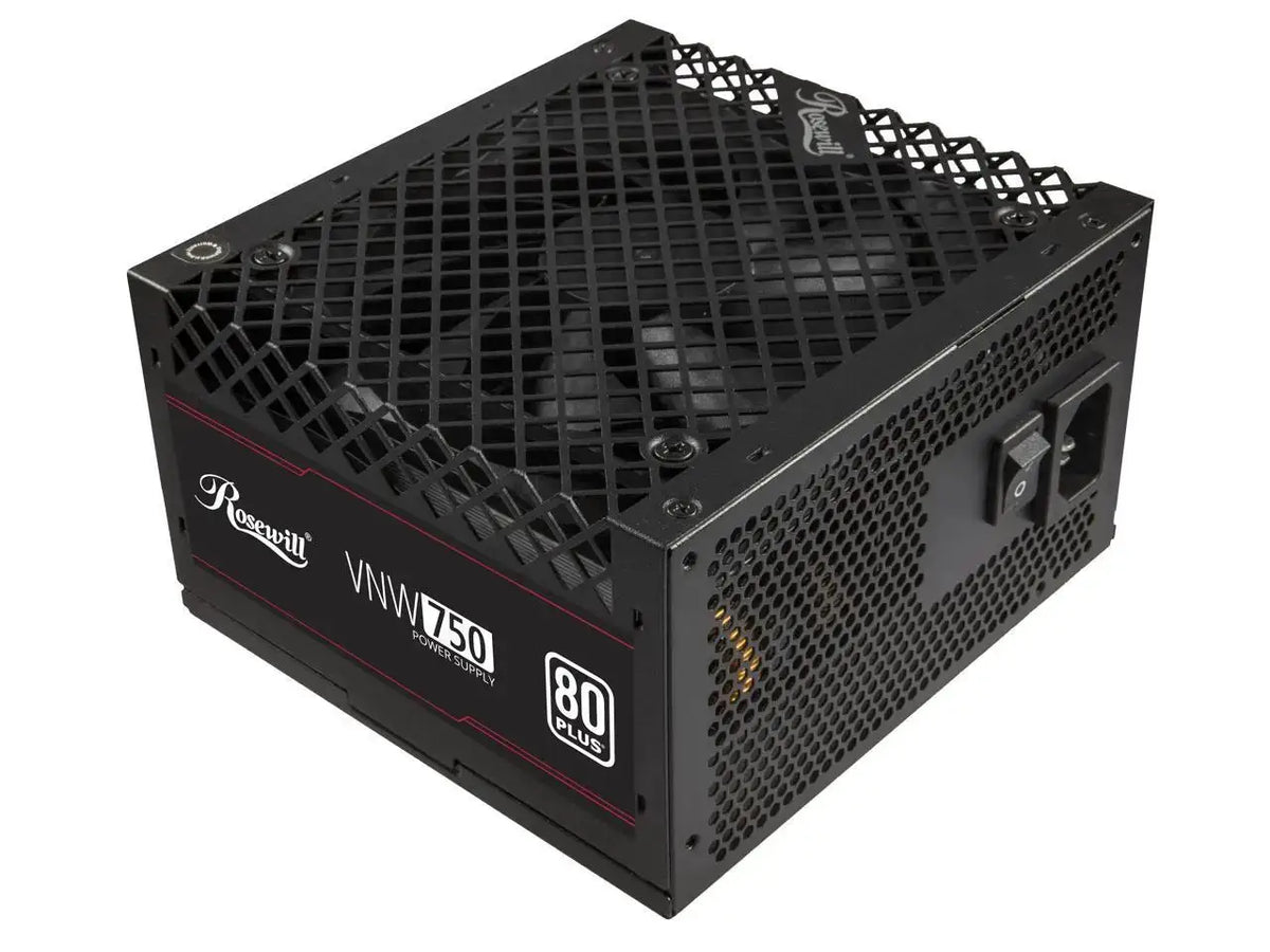 Rosewill VNW 750W 80+ White Certified, Non-Modular Active PFC Design, Low-Noise Power Supply, High Quality Electrolytic Capacitor, 120mm FDB Silent Fan - 5 Year Warranty - VNW750