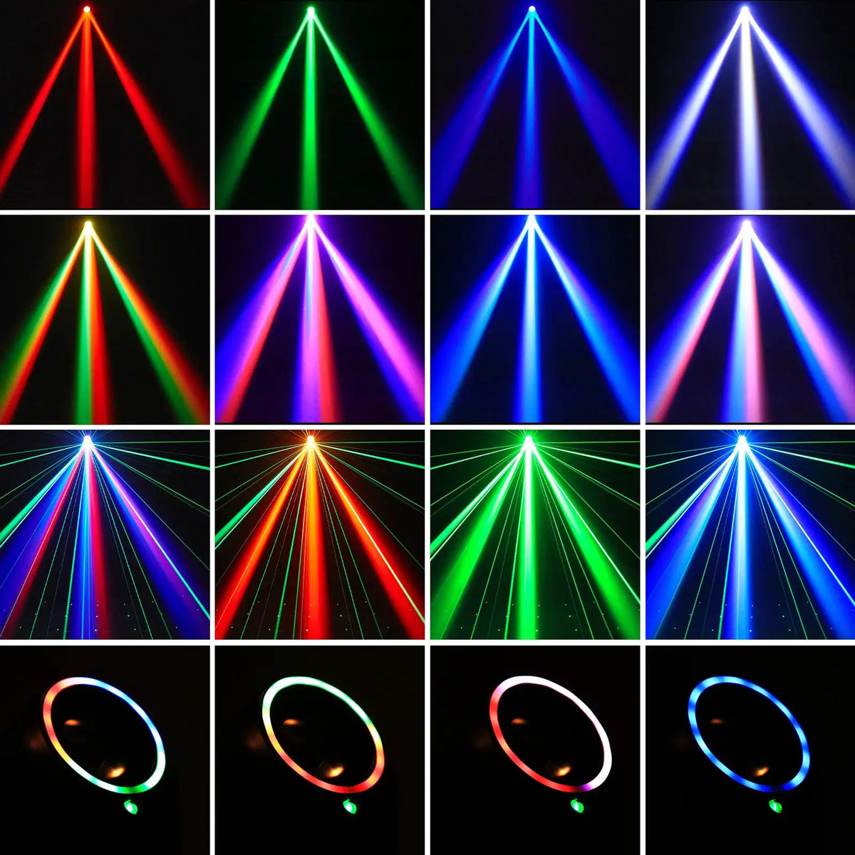 U'King Mini 30W Spot Beam Moving Head Light LED 4IN1 RGBW Effect Strobe Stage Light DMX Sound Activated DJ Disco Bar Party Light
