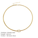 eManco Elegant Minimalist Jewelry 14k Gold Plated Necklace