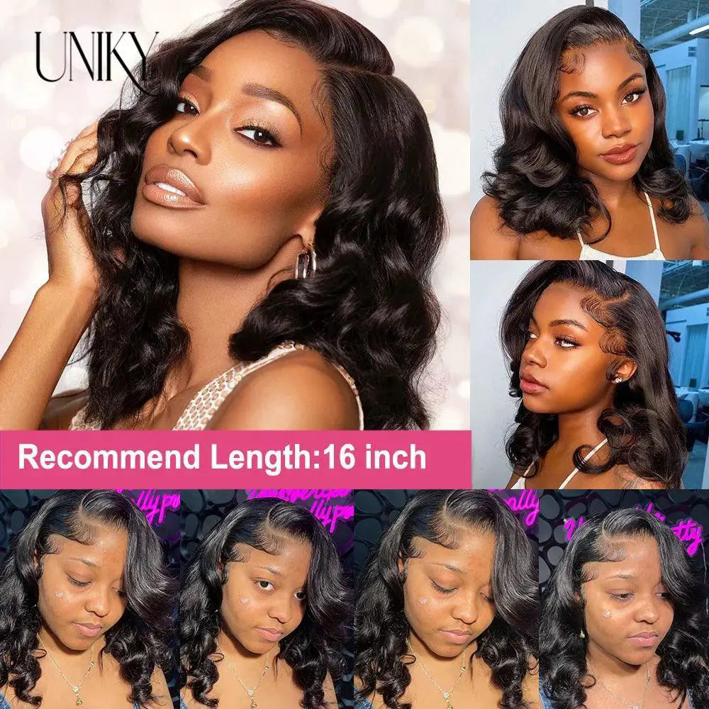 Body Wave Bob Wig 100 Percent Brazilian Hair Lace Front