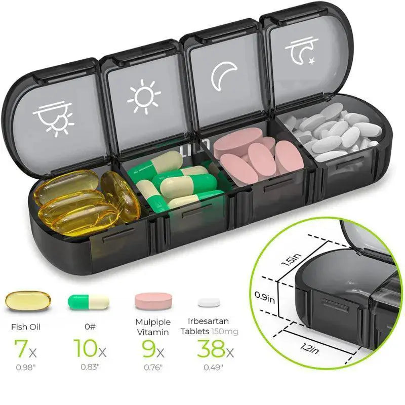 Weekly Pill Organizer For Daily Dosing And Reminders