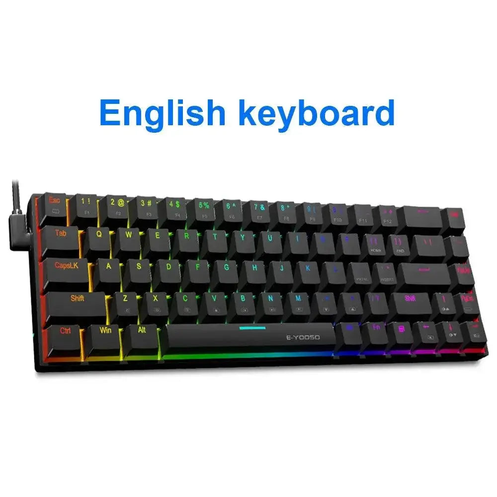 EYOOSO Z686 RGB Mechanical Keyboard Portable 65 Percent Slim