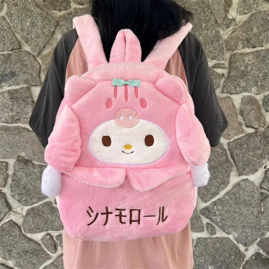 Sanrio Plush Backpack For Kids Cinnamoroll Kuromi My Melody