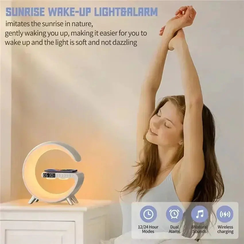 All in One Wireless Charger Stand Bluetooth Speaker - OurLum.com