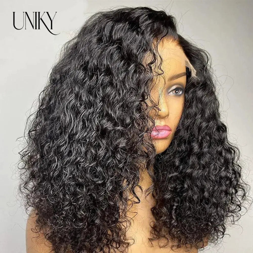 Short Deep Curly Bob Wig Wet And Wavy Lace Front 13x4