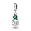 Silver Plated Dangle Charm Beads