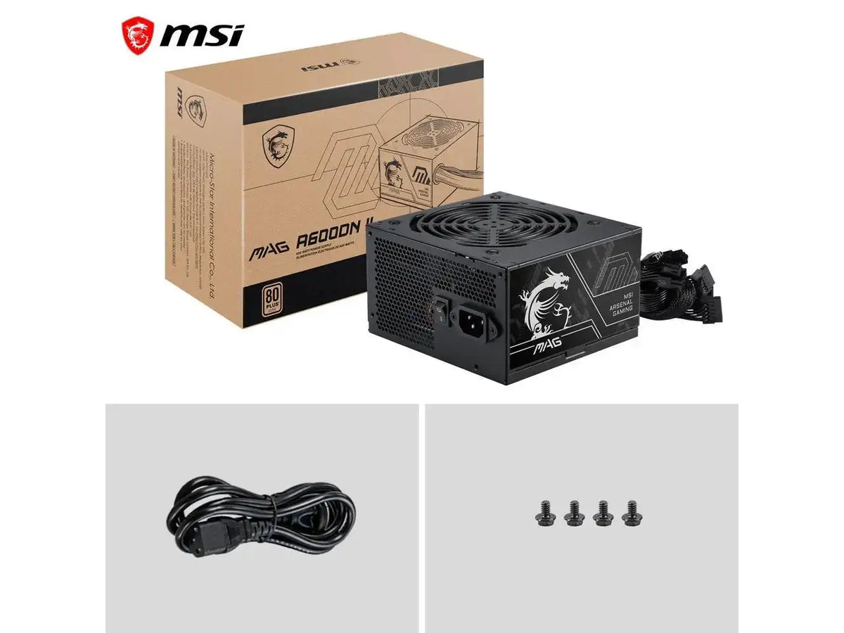 MSI MAG A600DN II 600W Atx Power Supply