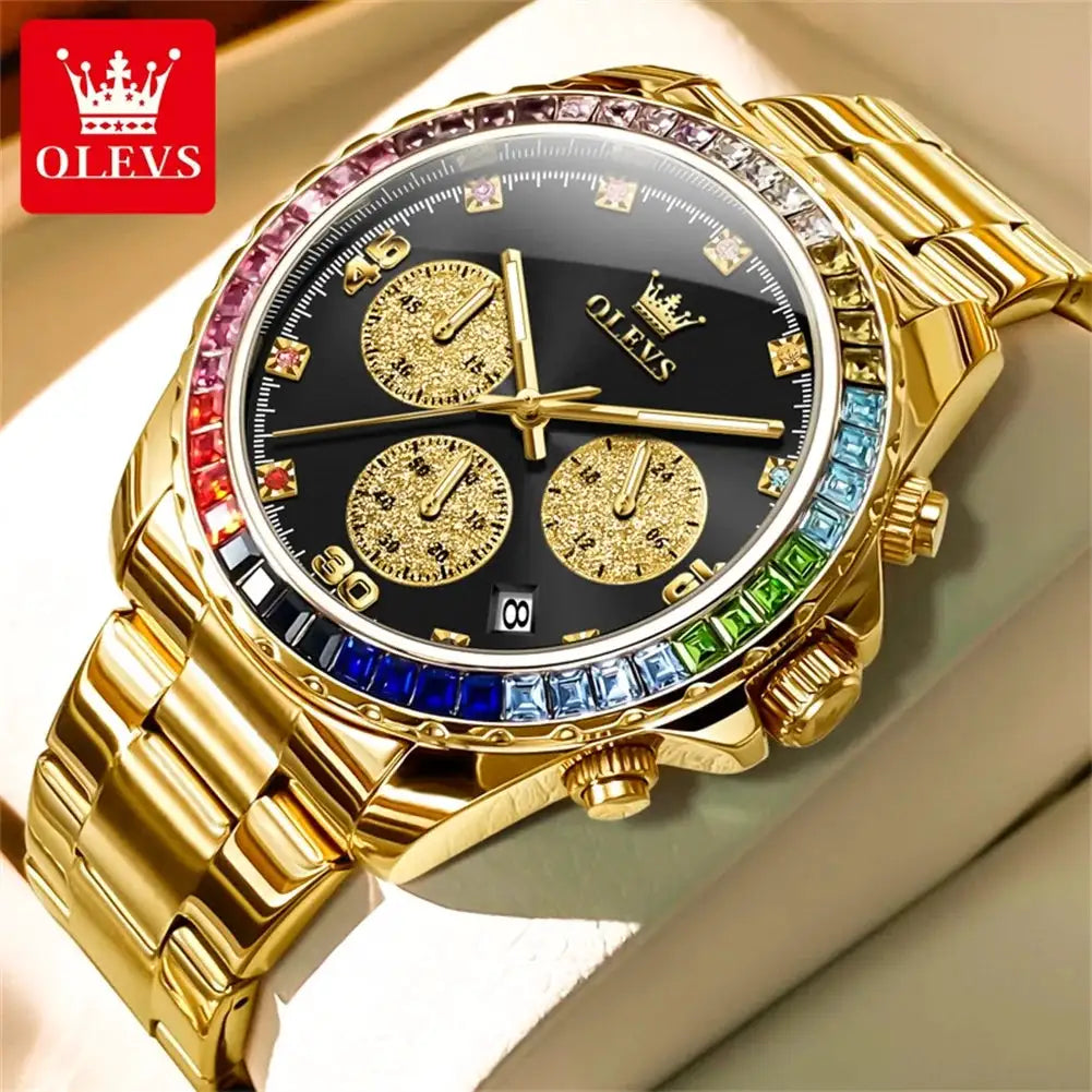 Olevs Men Rainbow Dial Quartz Watch — product image 11