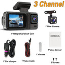 Smart 3 Channel Dash Cam for Cars 1080P Footage HD