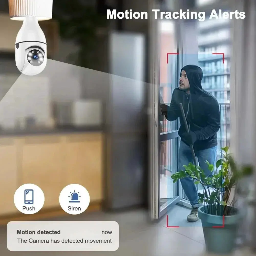 AI Powered Smart Bulb Camera With Color Night Vision Tech