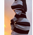 Flattering Striped Mini Dress for Women