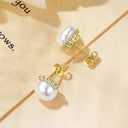 Pearl Stud Earrings Gold Filled